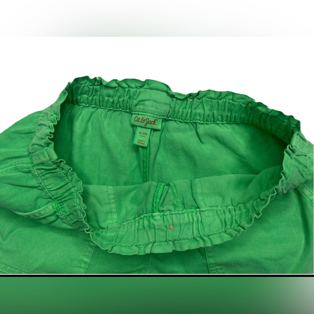 Girls Shorts Elastic Waist Band Kids Size Xl Summer Vibe Green - Picture 8 of 11
